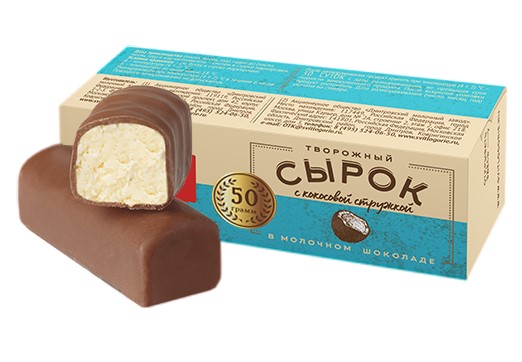 Сырок Свитлогорье творожный глазированный с кокосом в молочном шоколаде