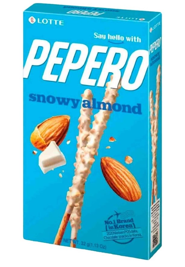 Соломка в шоколадной глазури Papero Snowy Almond 32г