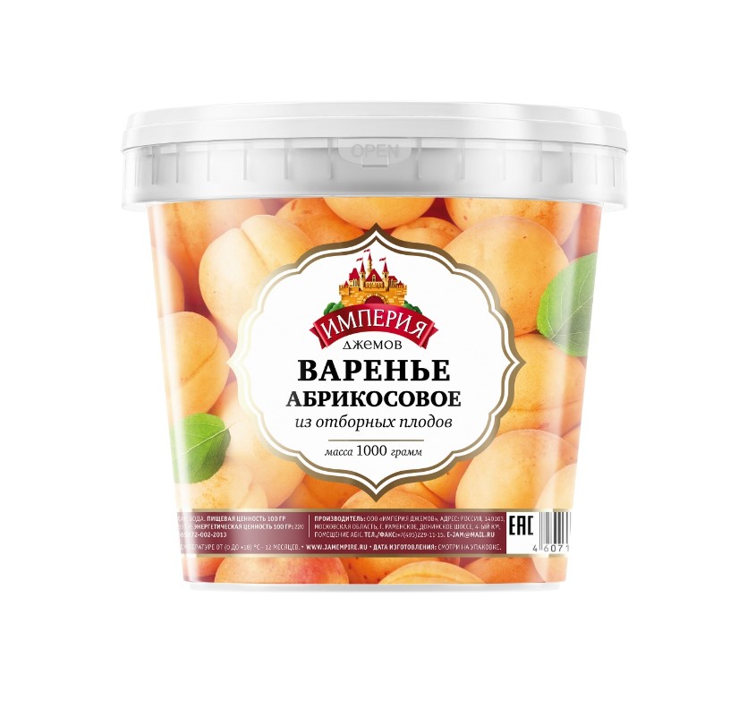 Варенье 1кг Абрикосовое пл.б Россия
