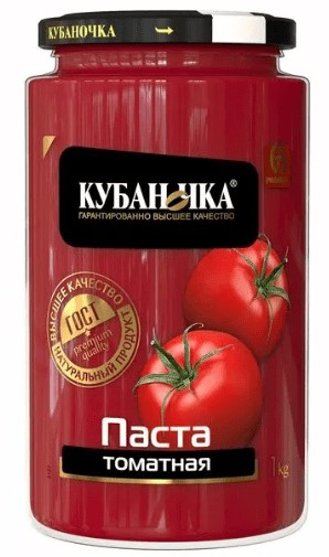 Томатная Паста 1000г Кубаночка 25%