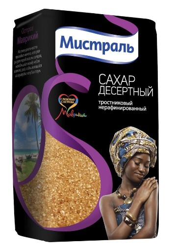 Сахар Мистраль 900г Десертный тросниковый нераф.