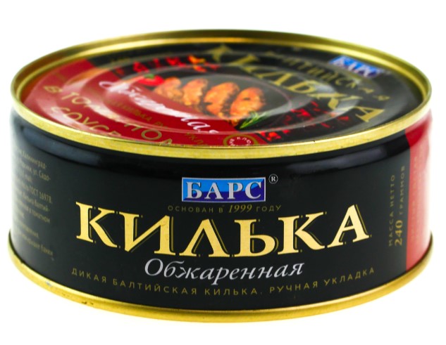 Килька Барс 240г Балтийская н/р обжаренная в томатном соусе