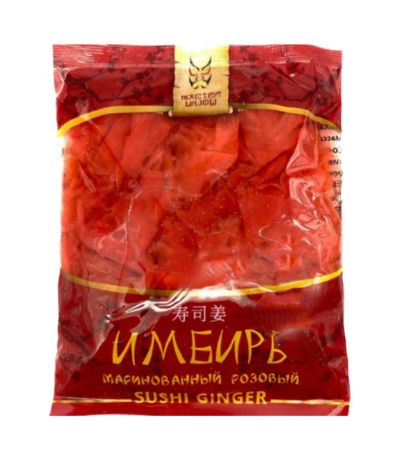 Имбирь маринованный розовый для суши 300гр Мастер Шифу
