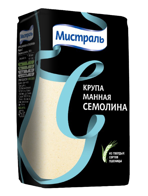 Крупа Мистраль 450г Манная Семолина