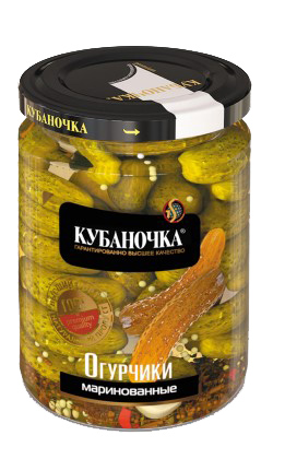Огурцы маринованные 720г Кубаночка