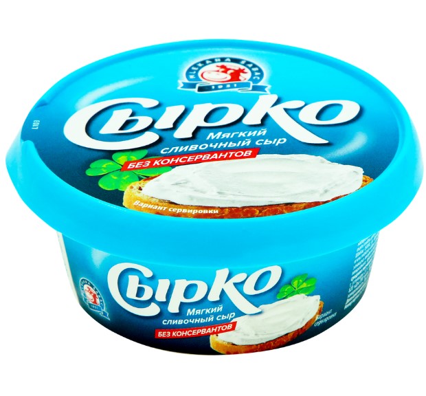 Сыр мягкий Сырко Сливочный 60%, без змж, 100г Млекара Шабац