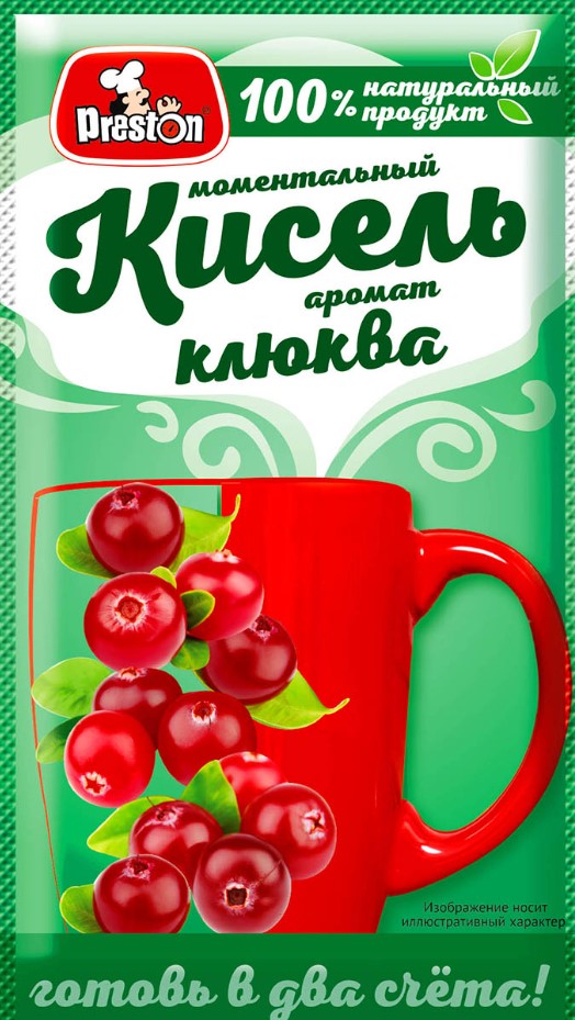 Кисель с ароматом клюквы моментального приготовления 30г