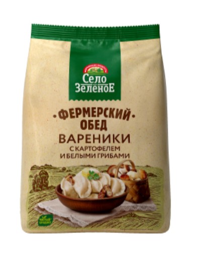 Вареники с картофелем и белыми грибами 700г Село Зеленое