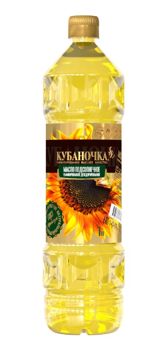 Масло подсолнечное рафинированное Кубаночка 1л