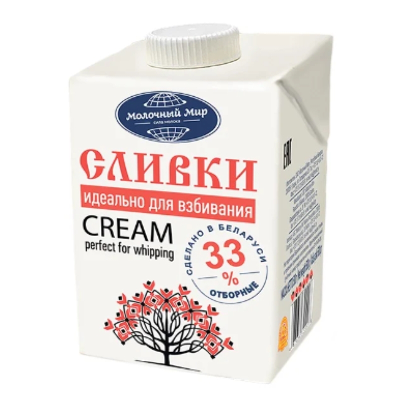Сливки Молочный Мир 33% 500г ультрапаст.