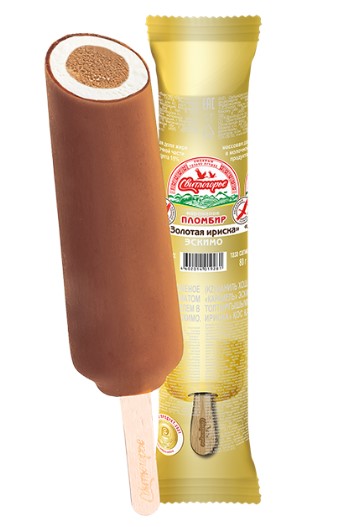 Эскимо пломбир с ароматом ванили "Золотая ириска"