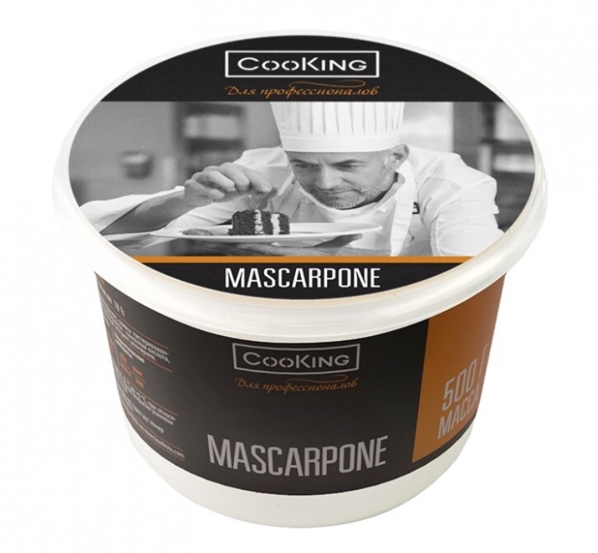 Сыр мягкий Маскарпоне 83% 500г ТМ Кукинг
