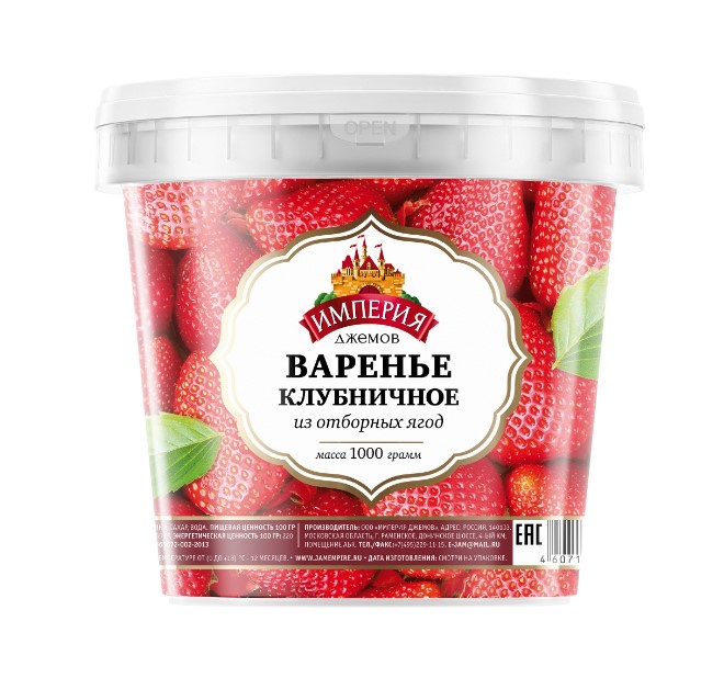 Варенье 1кг Клубничное пл.б Россия