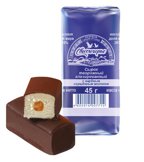 Сырок творожный глазированный с варёной сгущёнкой