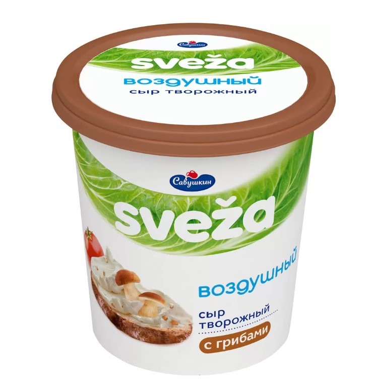 Сыр творожный Воздушный с грибами 60% ст/пл 150г Свежа