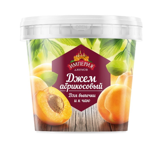 Джем 1000г Абрикосовый с кусочками пл.б Россия