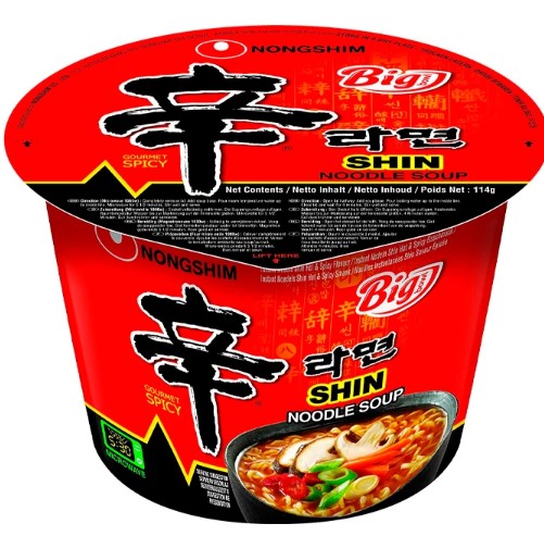 Лапша НОГШИМ Big Shin Рамён  острая вкус говядиы 114г
