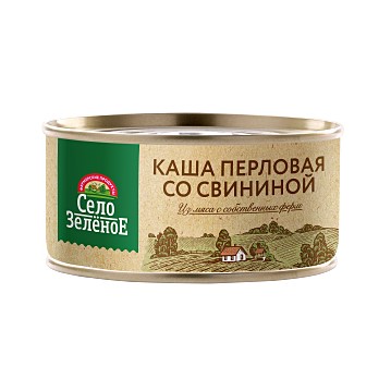 Каша перловая со свининой 325г Село Зеленое