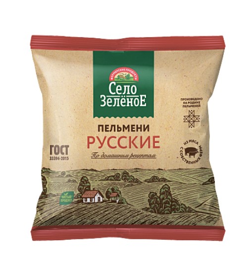 Пельмени Русские 400г / 800г Село Зеленое