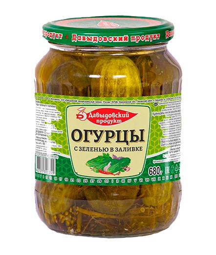 Огурцы конср. с зеленью 950гр