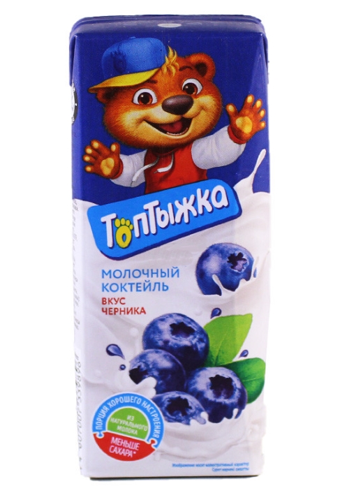 Коктейль молочный Топтыжка 200мл Черника ультрапаст. 3,2%