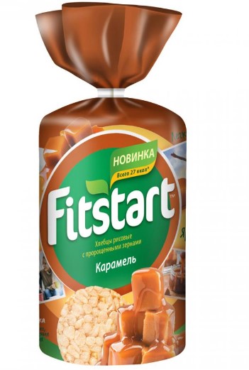 Хлебцы FITSTART рисовые Карамель 100г