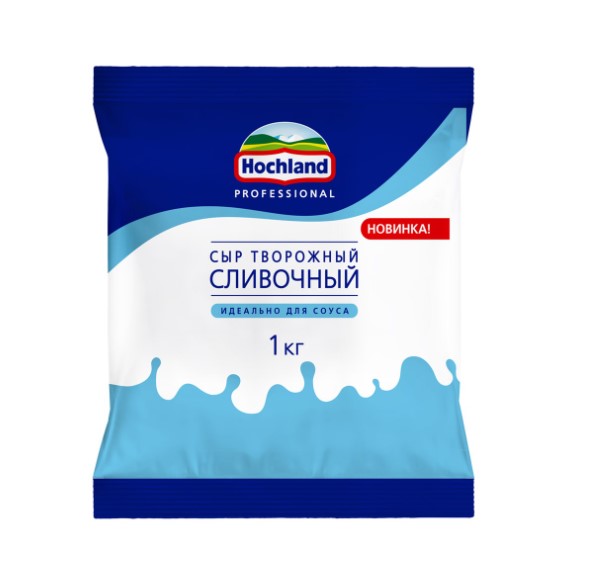 Сыр творожный сливочный 1кг Hochland Professional 50% Россия