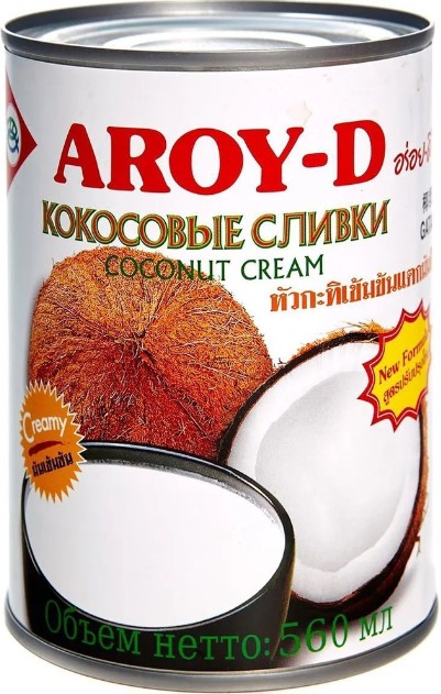 Кокосовый крем (Сливки) для готовки 560мл 20-22% AROY-D ж/б