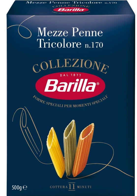 Мецце пенне трехцветные 500г Barilla