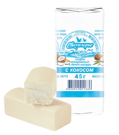 Сырок творожный с кокосом в белой глазури