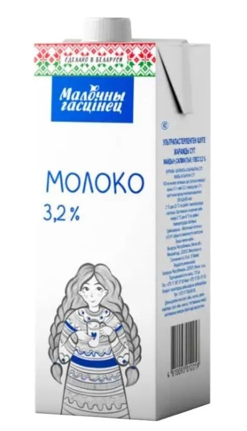 Молоко 3,2% т/б 1л ультрапаст. Молочный Гостинец