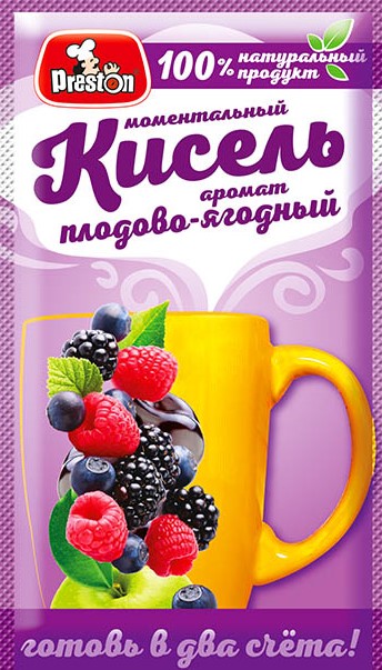 Кисель с ароматом плодово-ягодным моментального приготовления 30г