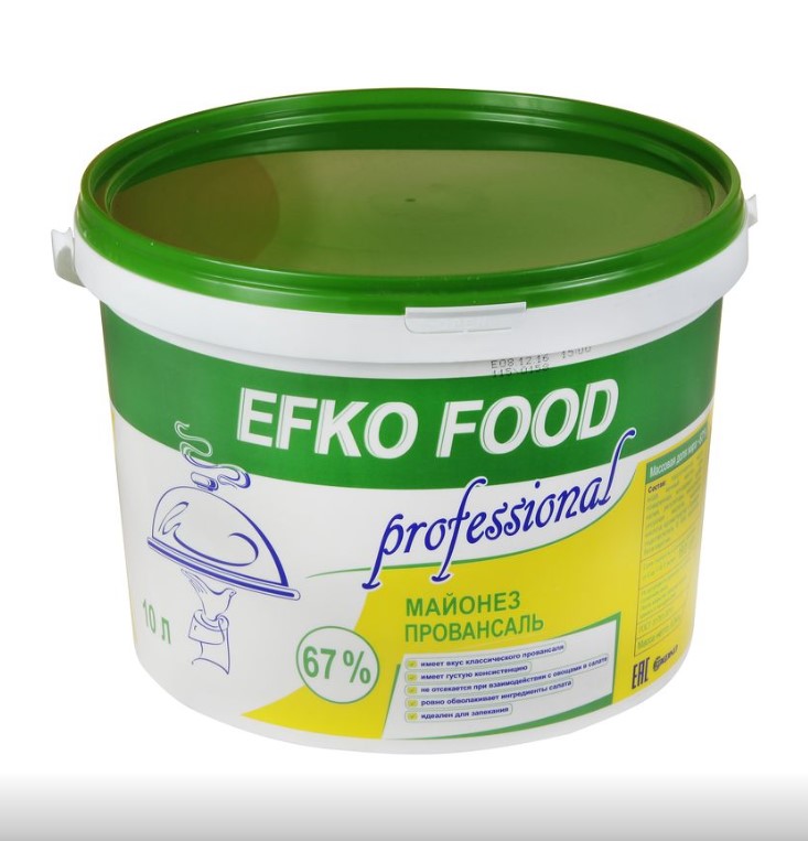 Майонез 67% ведро 10л EFKO FOOD
