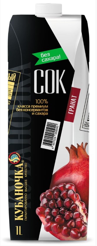 Сок Гранатовый Кубаночка 1л