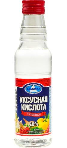 Кислота уксусная пищевая 70% Адмирал 180г ст.б