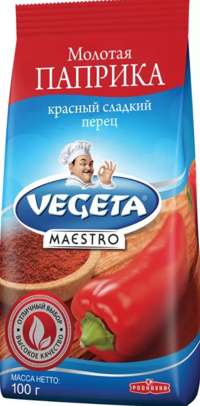 Паприка Вегета 100г молотая красный сладкий перец