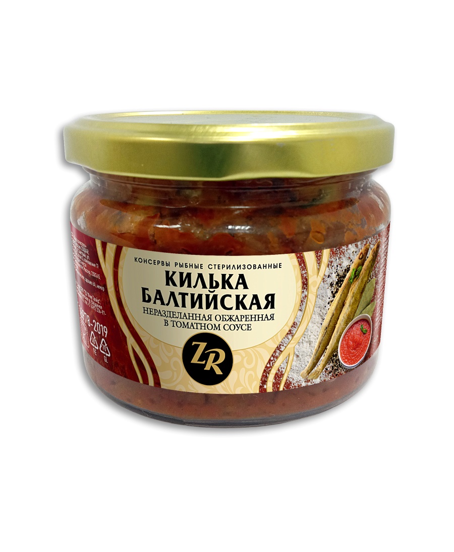 Килька балтийская неразделанная обжаренная в т/с стекло  250г