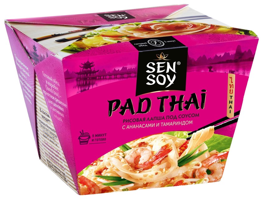 Рисовая лапша  под соусом ПАД ТАЙ 125г Sen Soy
