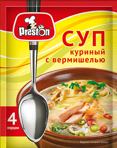 Суп куриный с вермешелью Preston