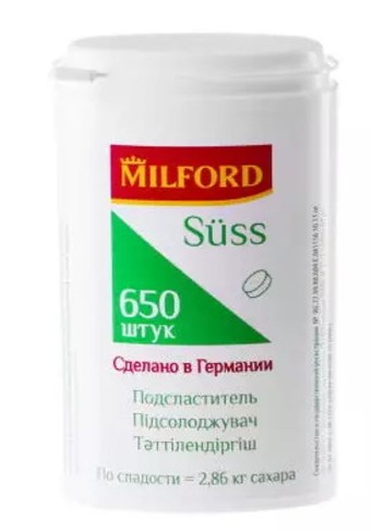 Замен. сахара Милфорд 650таб.