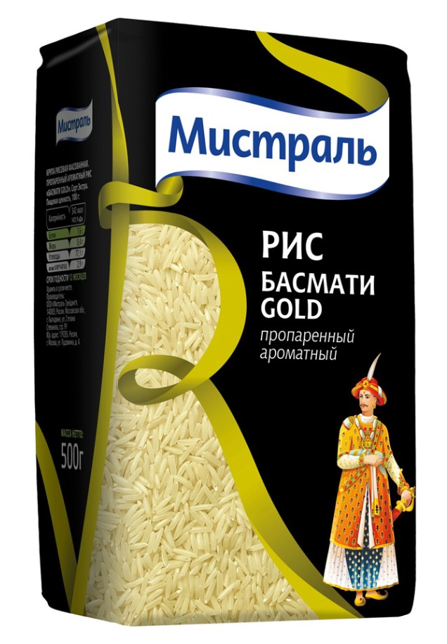 Рис Мистраль 500г Басмати Gold
