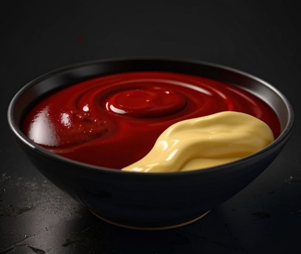 Майонез, кетчуп, паста