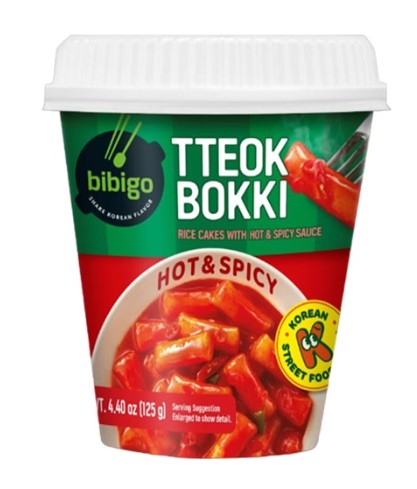 Рисовые клецки Топокки с острым соусом 125гр стакан BIBIGO