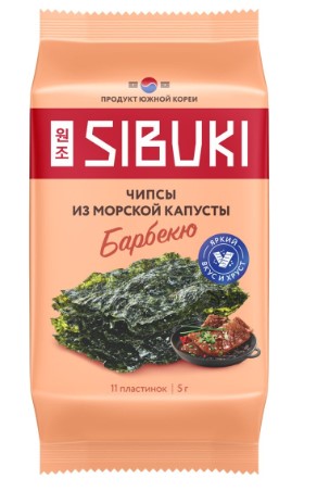 Чипсы из морской капусты Сибуки Барбекю 5гр