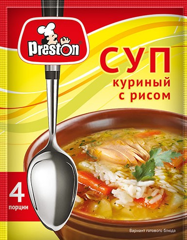 Суп куриный с рисом Preston