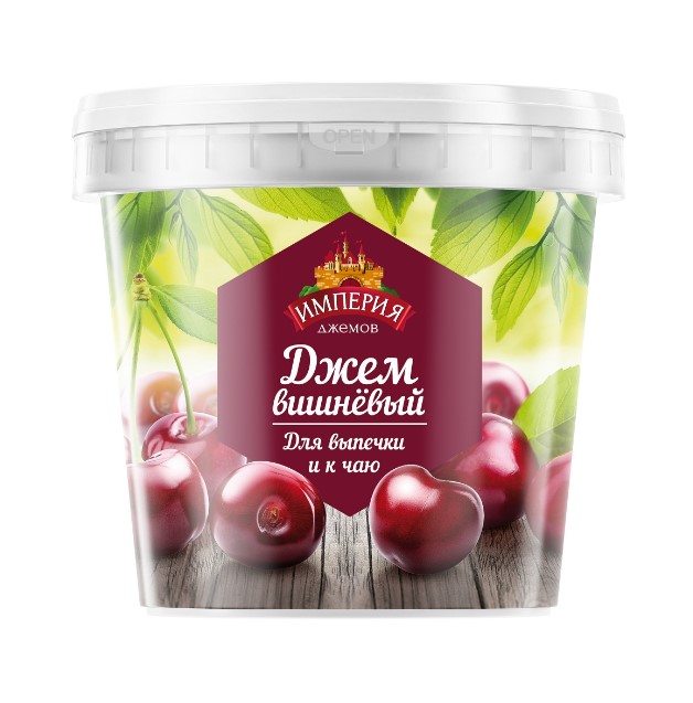 Джем 1000г Вишневый с кусочками  пл.б  Россия