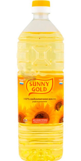 Масло подсолнечное рафинированное Sunny Gold 1л