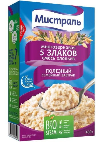 Хлопья Мистраль 400г Смесь 5-и злаков