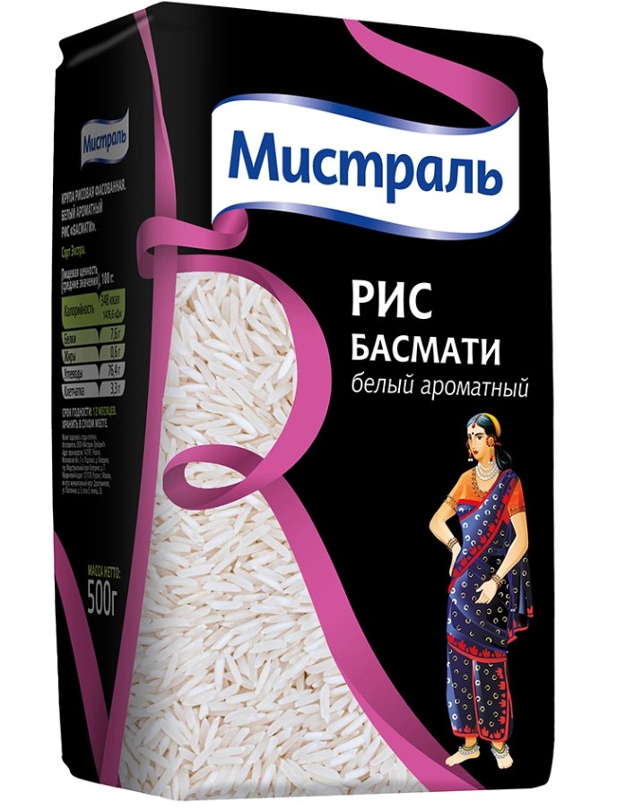 Рис Мистраль 500г Басмати Ароматный