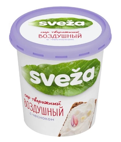 Сыр творожный Воздушный с чесноком 60% ст/пл 150г Свежа